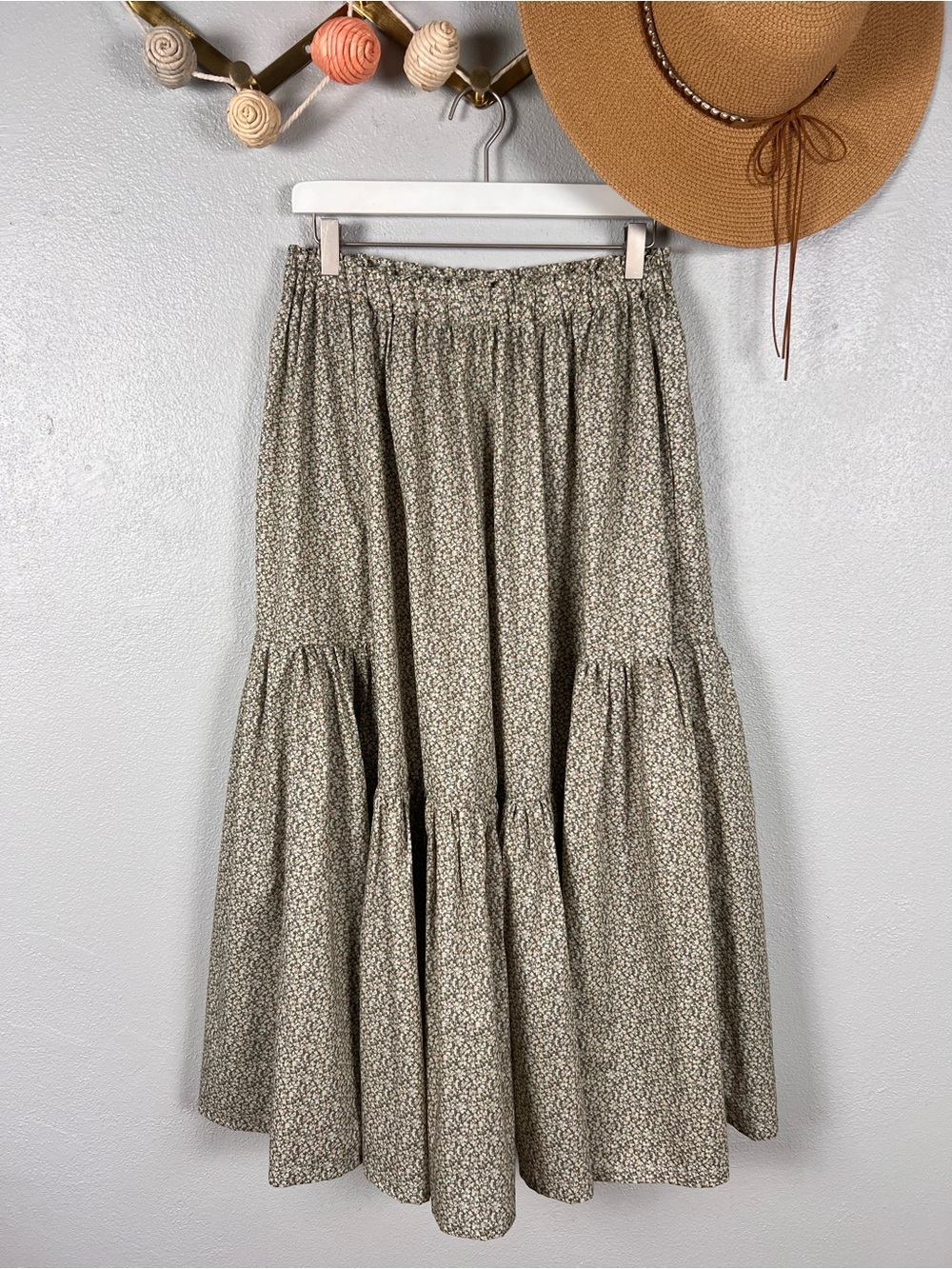 NWT Metta Melbourne Clara Tiered Skirt Hollyhock Floral Boho Cottagecore Midi